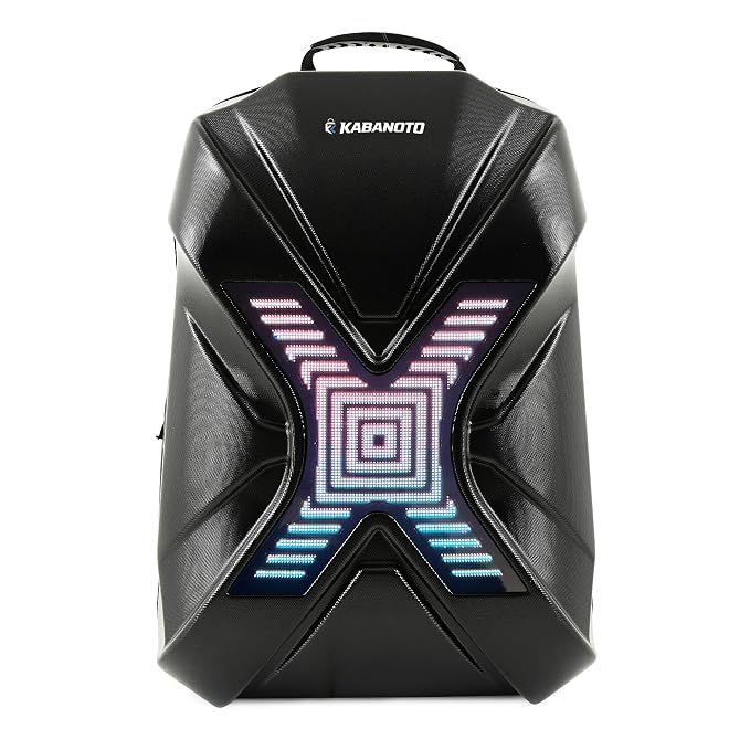 Cruise Smart LED Backpack with App Control, Customizable X-Shaped RGB LED Display, Hardshell Laptop Backpack for Men & Women, Travel, College & Motorcycle Riding