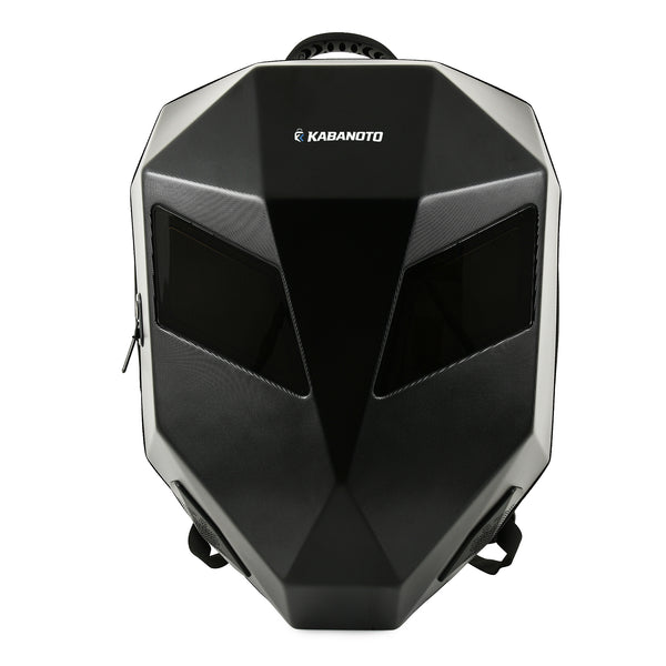 Knight ProS LED Eyes Backpack | App-Controlled LED Display | Built-In Bluetooth Speaker | Helmet Compatible Hard Shell Rider Backpack | Expandable Laptop Travel Backpack