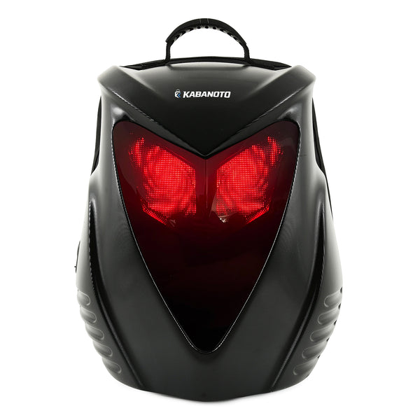 Hawk Smart LED Backpack – App-Controlled Animated Eye Display, Bluetooth Connectivity, Hard Shell Backpack for Teens & Adults, USB Powered, Black