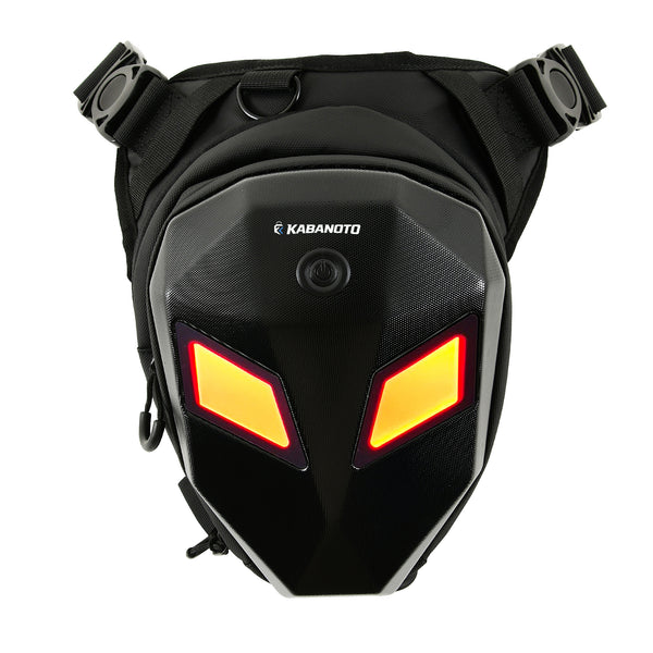 KABANOTO STEALTH Smart LED Sling Bag with Button-Controlled Display, ABS Hard Shell Crossbody Chest Bag, 2L Capacity, Compact Everyday Travel Bag for Teens & Adults (Black)