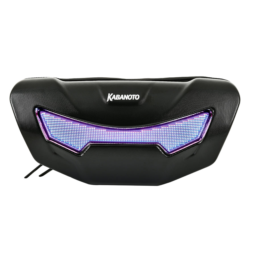 Rage Smart LED Waist Bag with App-Controlled Customizable Display, ABS Hard Shell Crossbody Fanny Pack, 2L Capacity for Travel, Cycling & Everyday Carry (Black)