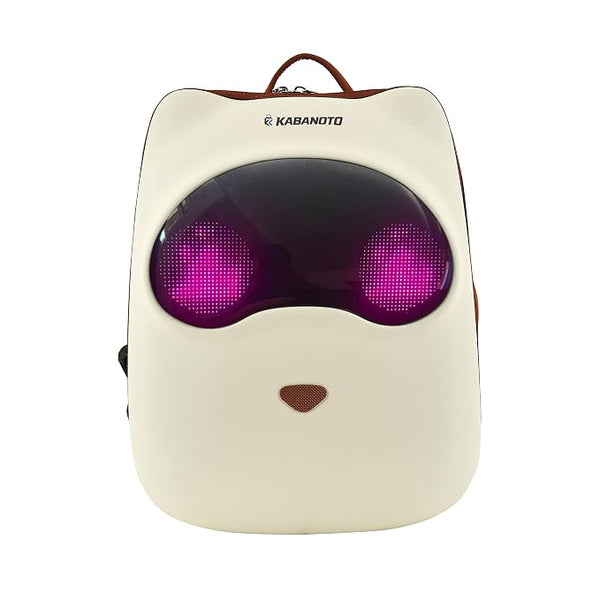 Spark LED Backpack | App Controlled Smart LED Eyes Display | 19L Hard Shell Backpack | Powered by PowerBank | Stylish Laptop Backpack | Travel, College & Daily Use