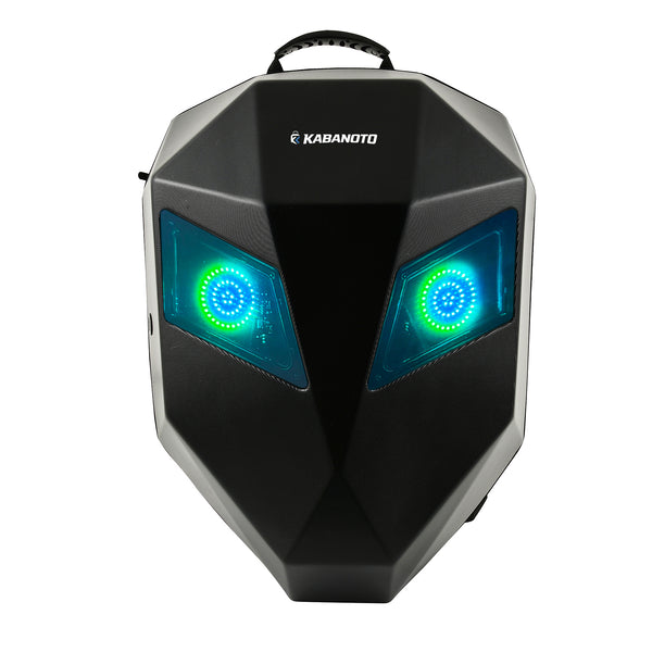 Knight SE LED Eyes Backpack | Multi-Mode LED Display | Button-Controlled Display Modes | Helmet Compatible Hard Shell Rider Backpack | Laptop Compartment | Expandable Travel Backpack