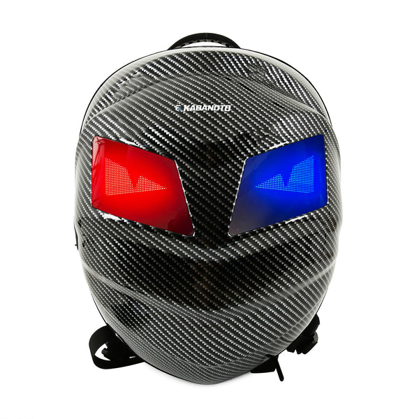 Dash Smart LED Backpack – App-Controlled Bluetooth Eye Display, Carbon Fiber Shell, Customizable Animated Eyes, USB Powered, Travel & School Backpack for Teens and Adults
