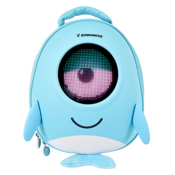 Tickle Sapphire Smart LED Backpack for Kids | 15L EVA Hard Shell School Bag | App Controlled Circular LED Display | Lightweight Waterproof Backpack for Boys & Girls Up to 8 Years