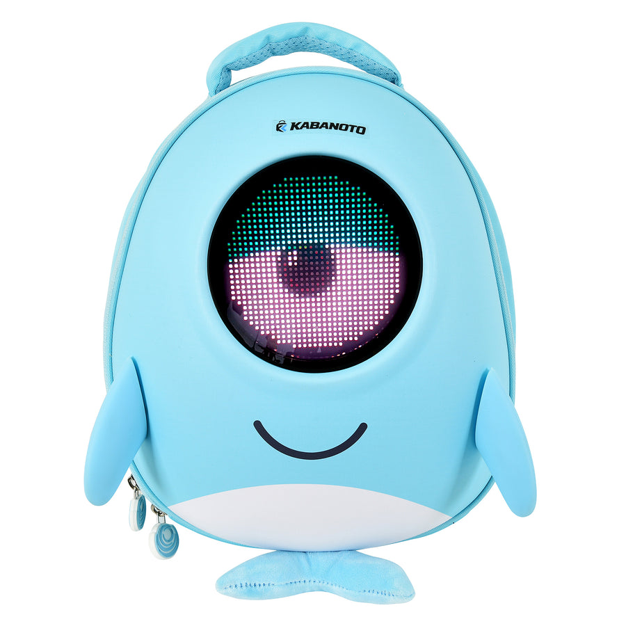 Tickle Sapphire Smart LED Backpack for Kids | 15L EVA Hard Shell School Bag | App Controlled Circular LED Display | Lightweight Waterproof Backpack for Boys & Girls Up to 8 Years